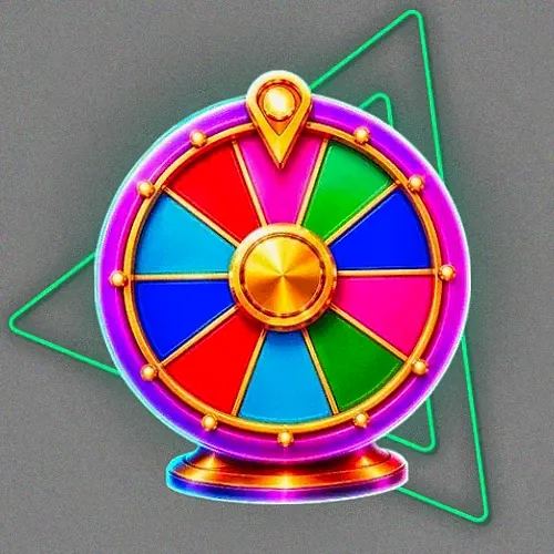 Colourful prize wheel