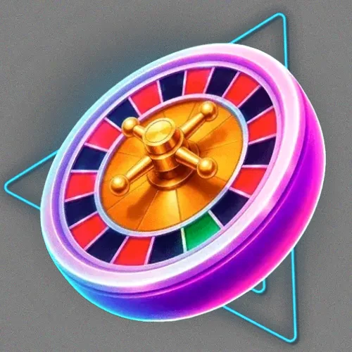 Neon roulette wheel